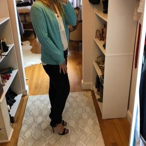 Turquoise 100% cashmere cardigan